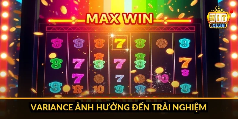 Biểu đồ so sánh hai slot cùng RTP 96% nhưng variance thấp và variance cao, minh họa khác biệt về tần suất và độ lớn thưởng