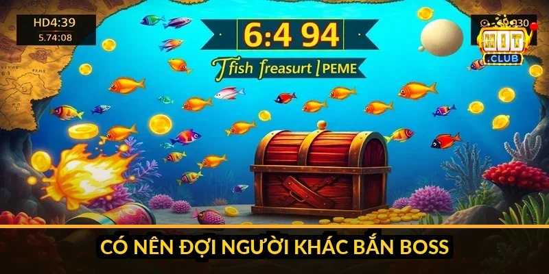 Thanh máu boss cá mập với thời điểm nên dồn đạn mạnh để giành phát kết liễu